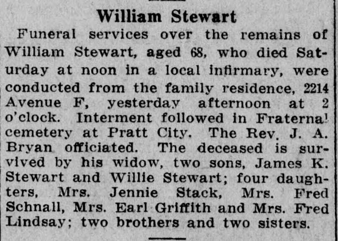 William Stewart obituary